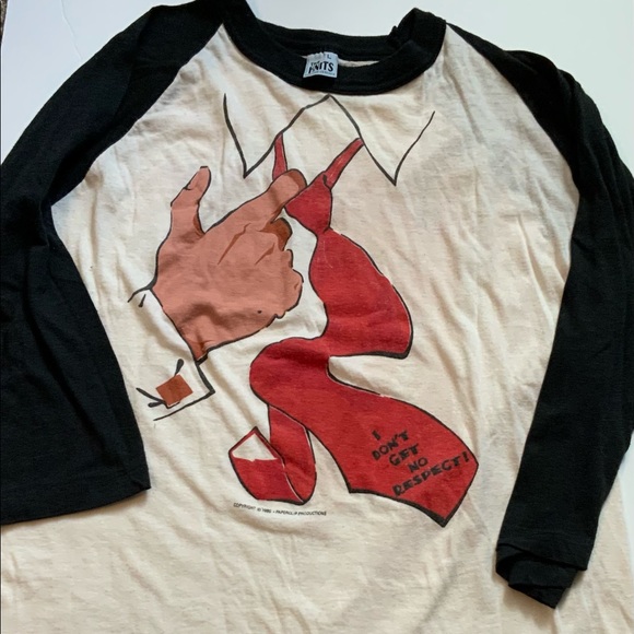 Rodney Dangerfield Tops - Vintage 1980 3/4 Sleeve Rodney Dangerfield No Respect Raglan T-Shirt Large